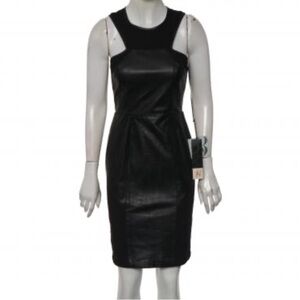 NWT Sachin + Babi luxe black leather dress, size US 6